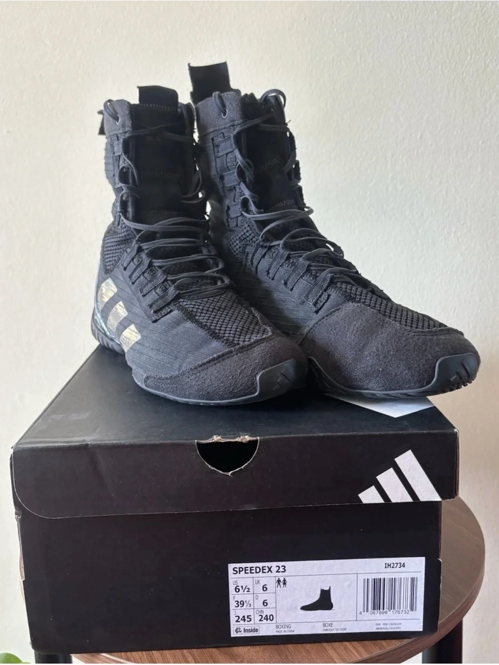 Adidas Speedex 23 Boxing Shoes | Black | Men’s US 6.5 / UK 6 | Training Boots